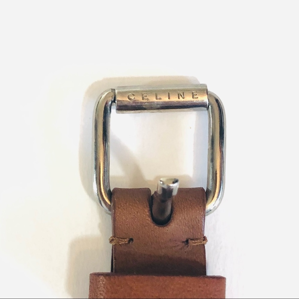 Celine Brown Leather Double Wrap Belt. - Picture 11 of 14